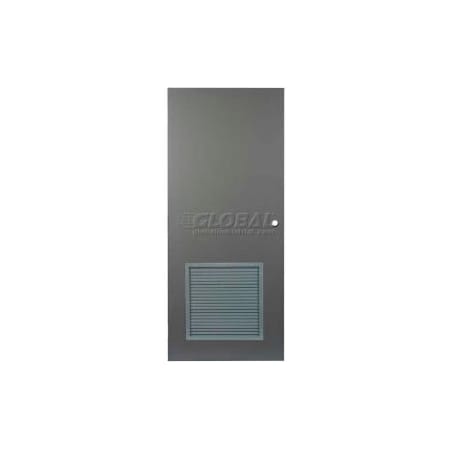 Assa Abloy CECO Hollow Steel Security Door 36"W X 80"H, 24"W X 24"H Louver, Mortise Prep, SteelCraft Hinge CHMDL3068-24X24VENTMORT-ST18GA